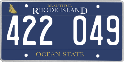 RI license plate 422049