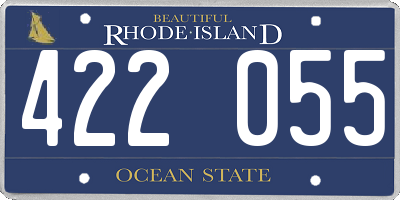 RI license plate 422055
