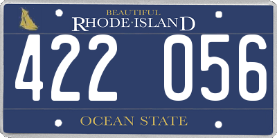 RI license plate 422056