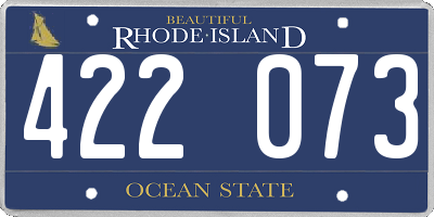 RI license plate 422073