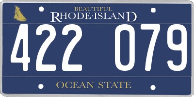 RI license plate 422079