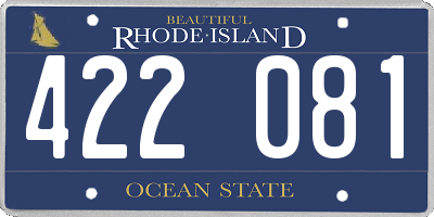 RI license plate 422081