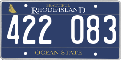 RI license plate 422083