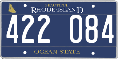 RI license plate 422084