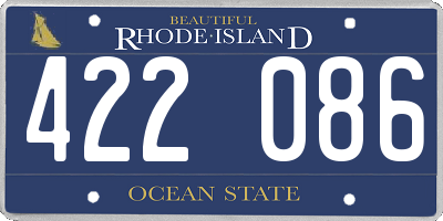 RI license plate 422086
