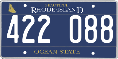 RI license plate 422088