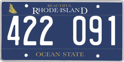 RI license plate 422091