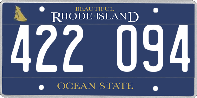 RI license plate 422094