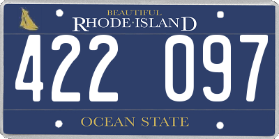 RI license plate 422097