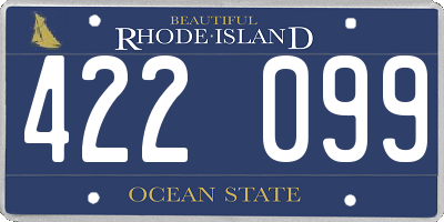 RI license plate 422099
