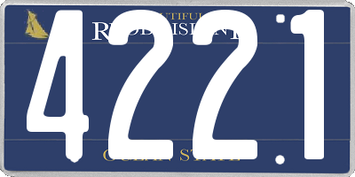 RI license plate 4221