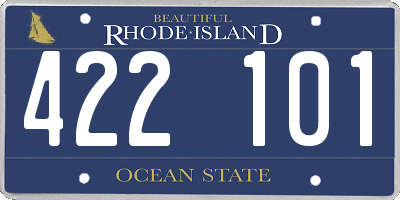 RI license plate 422101