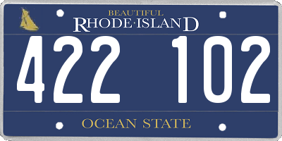RI license plate 422102