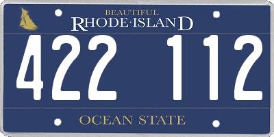 RI license plate 422112