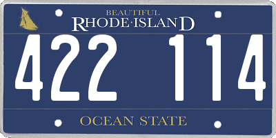 RI license plate 422114