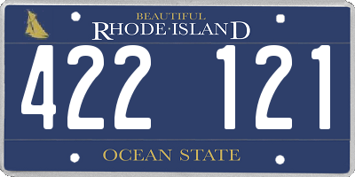 RI license plate 422121