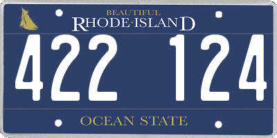 RI license plate 422124