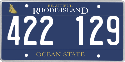 RI license plate 422129