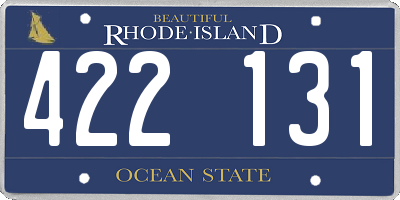 RI license plate 422131