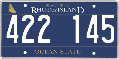 RI license plate 422145