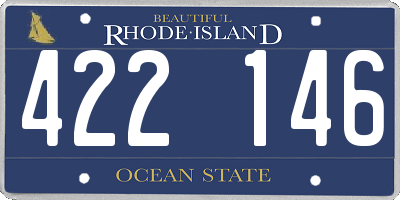 RI license plate 422146