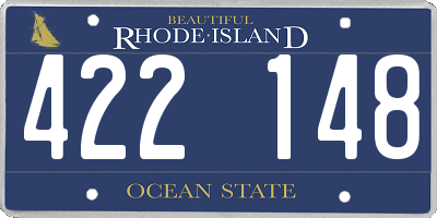RI license plate 422148