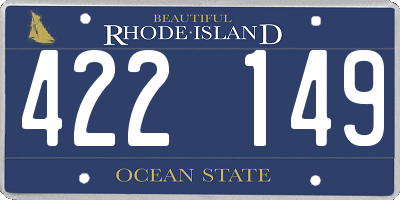 RI license plate 422149