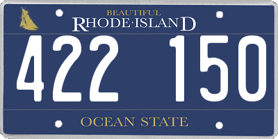 RI license plate 422150