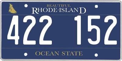RI license plate 422152