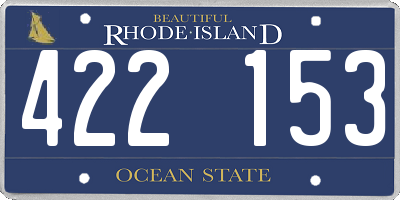RI license plate 422153