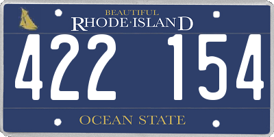 RI license plate 422154