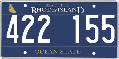 RI license plate 422155