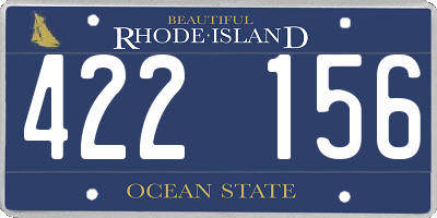 RI license plate 422156