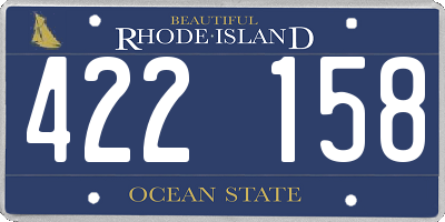 RI license plate 422158