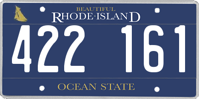 RI license plate 422161