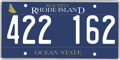 RI license plate 422162
