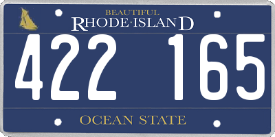 RI license plate 422165
