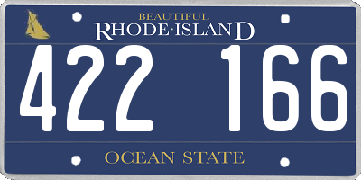 RI license plate 422166
