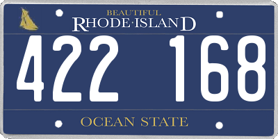 RI license plate 422168