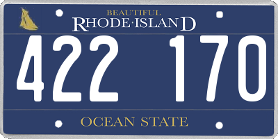 RI license plate 422170