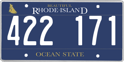 RI license plate 422171