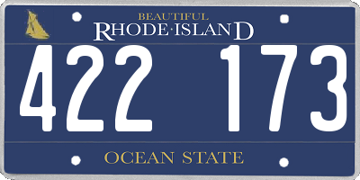 RI license plate 422173
