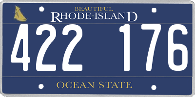 RI license plate 422176
