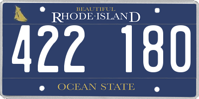 RI license plate 422180