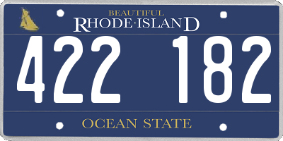 RI license plate 422182