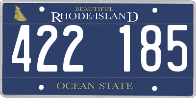 RI license plate 422185