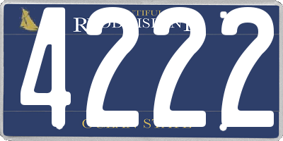 RI license plate 4222