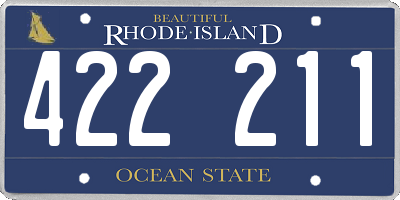 RI license plate 422211
