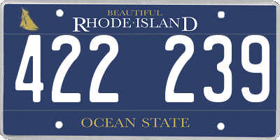 RI license plate 422239
