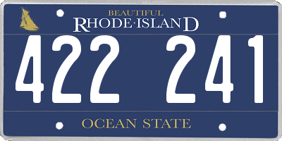 RI license plate 422241